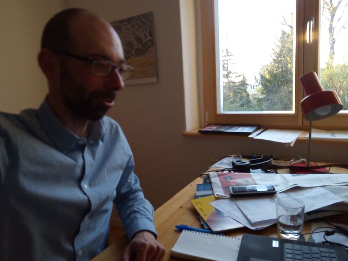 David Greve beim Vortrag Mobilitätsatlas
