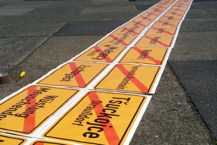 Abgebaggerte Orte - Demo vor dem Landtag in Dresden 2020