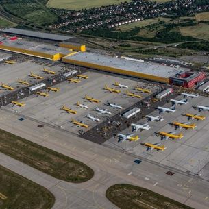 Flughafen Leipzig-Halle Luftaufnahme