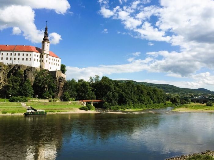 Bild der Elbe bei Decin