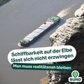 Schiffbarkeit der Elbe ist nicht ganzjährig möglich