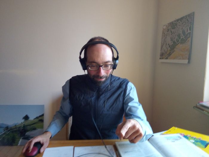 David Greve beim Vortrags-Livestream